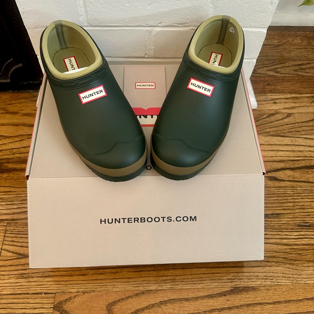 Hunter Green Rain & Snow Boots Slip-On